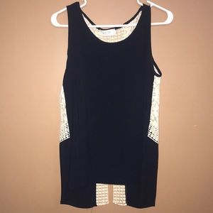 Flowy navy dress tank top
